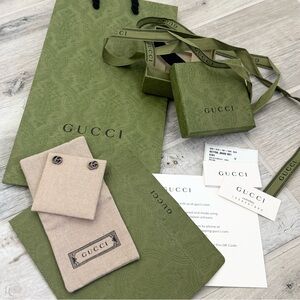 Gucci Mini Sterling Silver Torchon Double G Stud Earrings